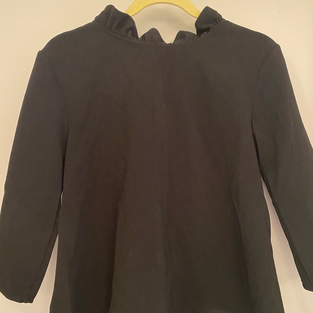 Tuckernuck Faye black swing blouse size Small